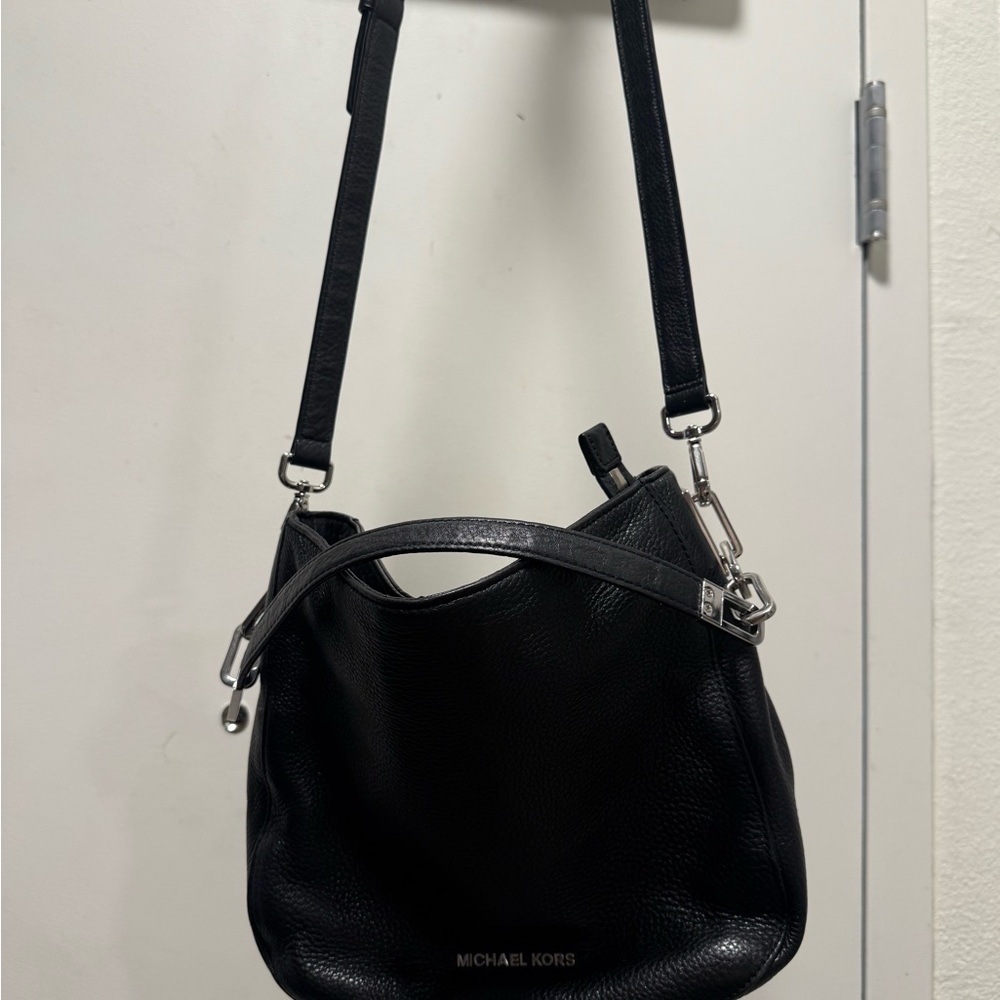 Michael Kors Black Pebbled Leather Crossbody